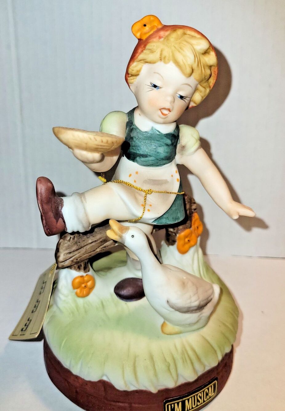 Vintage Schmid Porcelain Musical Figurine "Für Elise" 1971 Japan Works